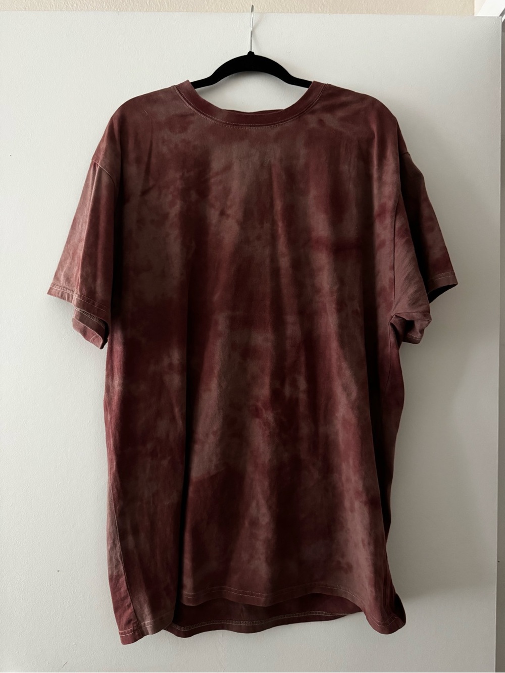 Tie-Dye Mini Dress in Burgundy